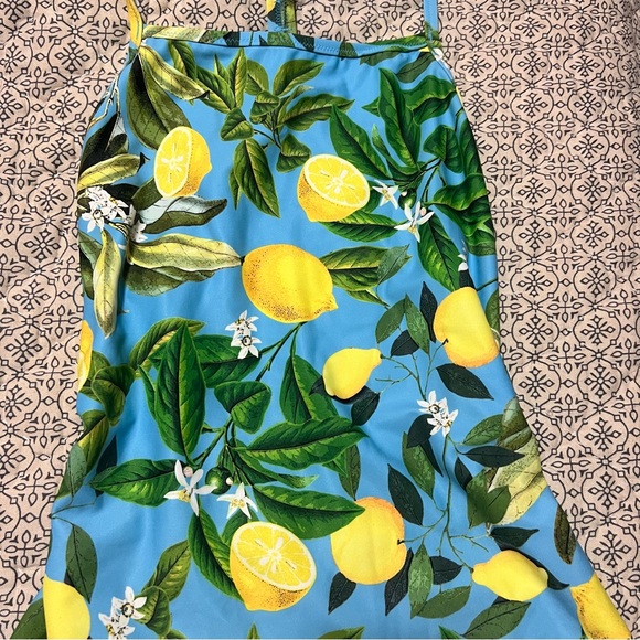 COPY - Speedo Turnz Lemon Print One Piece Swimsuit Size 14/40 - Picture 3 of 9